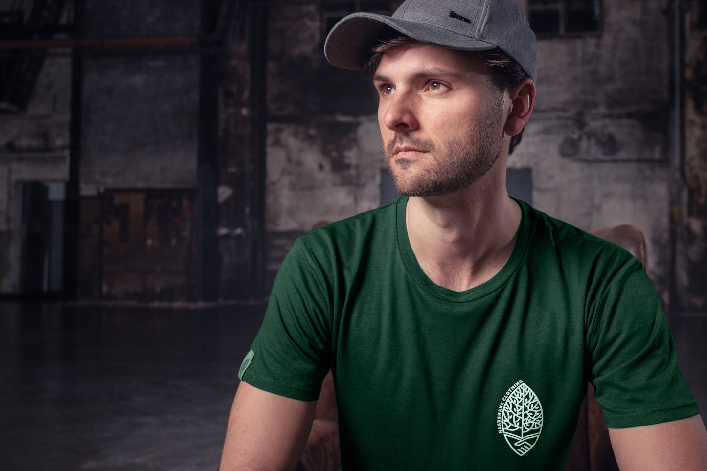 MIRO aus Holzfaser (EcoVero) mit kleinem Logo, bottle green