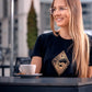 EVELYN aus Holzfaser (EcoVero) mit Wave, schwarz