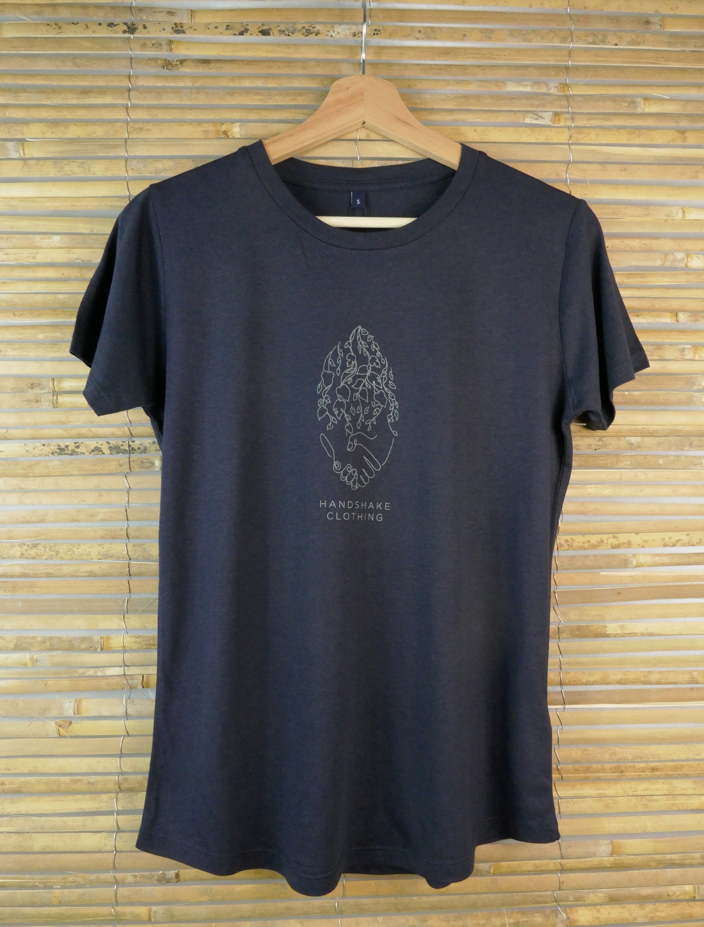LISA aus Holzfaser (EcoVero) mit floralem Logo, dark navy