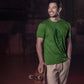 PAVEL aus Bambusfaser mit großem Logo, leaf green