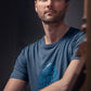 PAVEL aus Bambusfaser mit großem Logo, denim blue