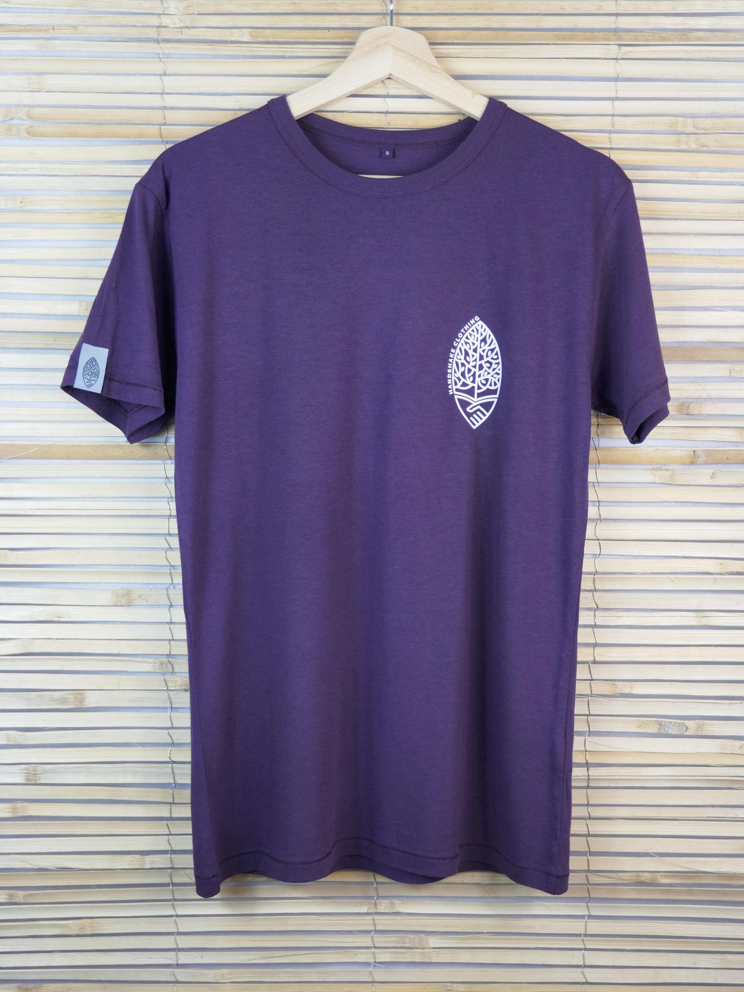 FRITZ aus Bambusfaser mit kleinem Logo, aubergine